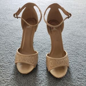 Elegant Beige Women's 3" Heel Sandals